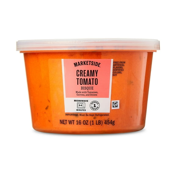 Marketside Creamy Tomato Bisque, Fresh Deli Soup, 16 oz Cup