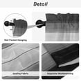 thumbnail image 5 of Black Gray Tier Curtains, Farmhouse Vintage Gradient Wooden Plank Light Filtering Kitchen Curtains, 2Pcs Rod Pocket Half Window Treatments Panels for Sink Cafe Cabinet Camper 27.5x36 Inches, 5 of 9