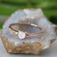 thumbnail image 3 of Round Cut Moonstone & Diamond Cat Face Ring, 925 Sterling Silver Ring, Engagement Ring, Cat Lovers Ring, Gift For Her., 3 of 5