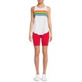 thumbnail image 2 of LA Thread Women's Rainbow Graphic Tulip Tank Top, 2 of 5