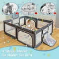 INFANS Baby Playpen, 74” x 62” Extra Large Baby Play Yard with Crawling