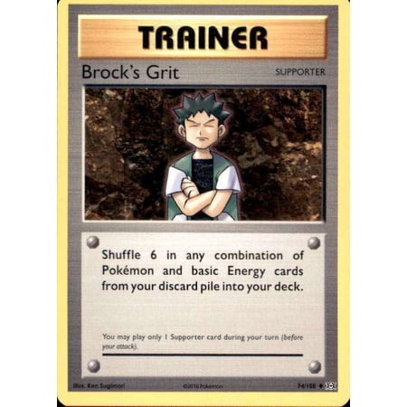 Pokemon Evolutions Uncommon Brock's Grit #74