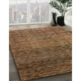 thumbnail image 3 of Ahgly Company Machine Washable Indoor Square Abstract Red Brown Area Rugs, 3' Square, 3 of 7