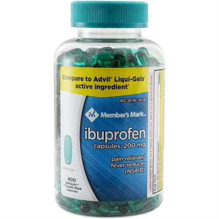 Member S Mark Ibuprofen Softgels, 200mg (400 Ct.) Wholesale, Cheap, Discount, Bulk (1 - Pack)
