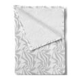 thumbnail image 2 of Abstract Soft Flannel Fleece Throw Blanket, Modern Motif of Reshaped Swirl Pastel Grey Minimalistic Lines Pattern, Cozy Plush for Indoor and Outdoor Use, 50" x 70", Pale Taupe and White, by Ambesonne, 2 of 5
