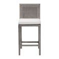 thumbnail image 2 of bali & pari Sofia Rattan Counter Stool with Wood Frame Counter Height Grey, 2 of 6
