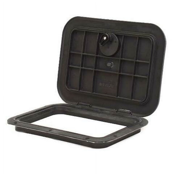 Bomar Boat Inspection Hatch G7711-11TMT | 7 x 11 Inch Black Plastic