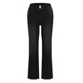 thumbnail image 4 of Mepaouo Women's High Waisted Jeans Strechy Raw Hem Straight Leg Denim Pants with Pockets(Black,XL), 4 of 8