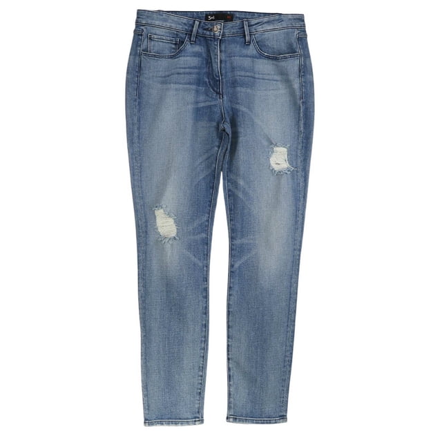3X1 Pantalon Jean Crayon Court Bleu pour Femmes & Capri - m