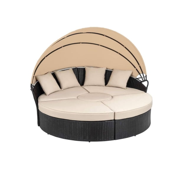 Garden Winds Custom Fit Replacement Canopy Top Cover Compatible with The Walsunny Wade Logan Antoanela YCDG003-BH, YCHB003-BH, W002989957 Outdoor Patio Daybed - Upgraded Performance RipLock 350 Fabric