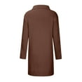 thumbnail image 5 of "Clearance 2022!" Olyvenn Womens Knit Long Cardigan Open Front Button Sweater Outerwear Tops Casual Plus Size Loose Womens Long Sleeve Cable Brown L, 5 of 6