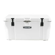 Lifetime 65 qt Bear-Resistant Camping Cooler, Premium High Performance, Ice Retention, Hard Cooler, 75 Can Capacity, Arctic White (91108)