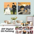 lianhanyi DIY Digital Oil Painting Couple Number Painting W/ For