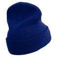 thumbnail image 3 of Camping Plate Icon Embroidered 12 Inch Long Knitted Beanie - Royal OSFM, 3 of 5