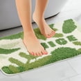thumbnail image 2 of Unique Bargains 2 Pcs Printing Bath Mats Non-Slip Quick Dry Rugs for Bathroom Leaf 20" x 32", 2 of 6
