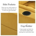 thumbnail image 4 of DREAMSIDEA Convertible Sleeper Chair with Pullout Bed, 3-in-1 Sleeper Sofa Chair Lounge Chair with Adjustable Backrest Indoor, Modern Single Sofa Bed Armchair for Living Room Bedroom Office(Yellow), 4 of 6