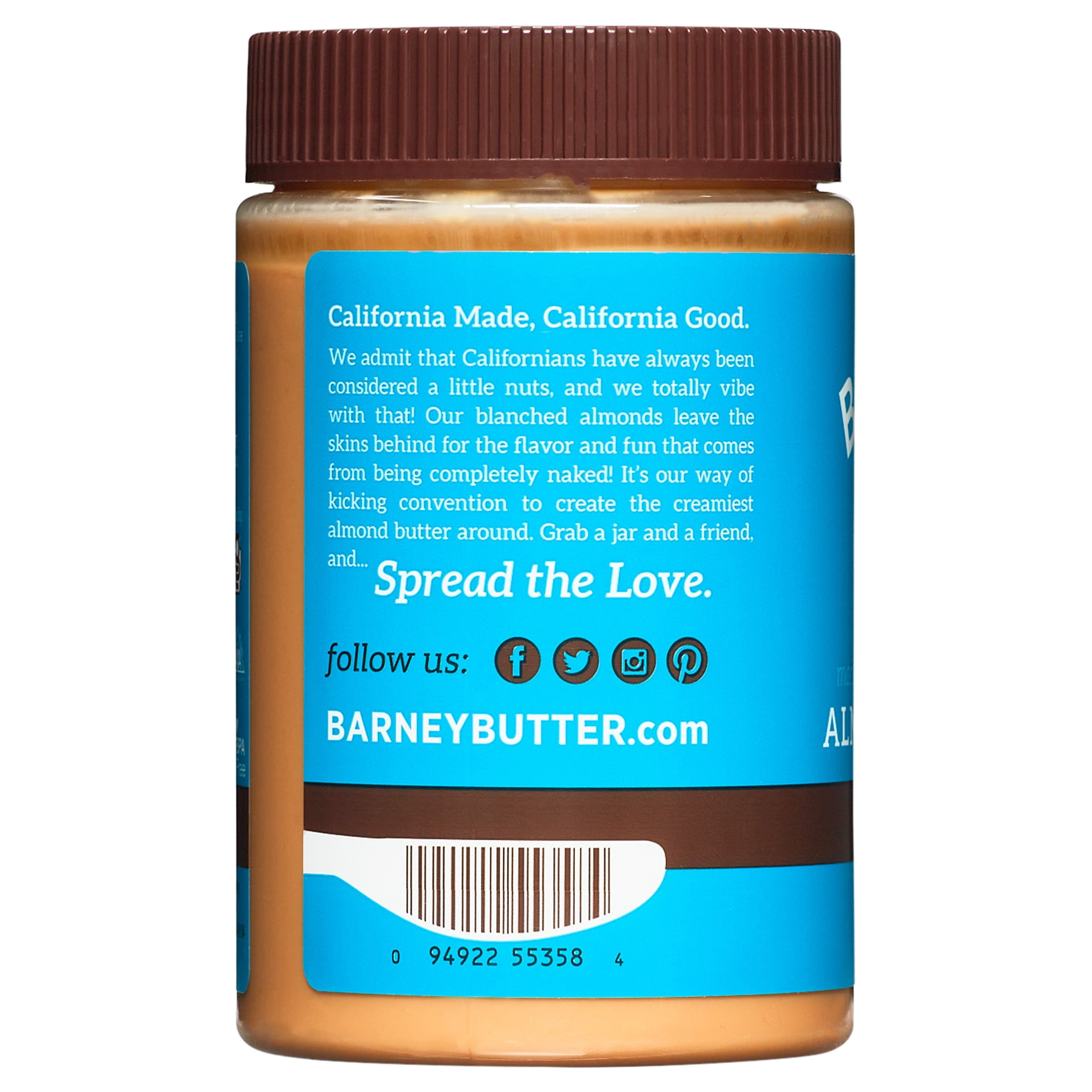 (2 pack) Barney Butter Skin-Free Smooth Almond Butters, 16 oz