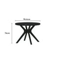 thumbnail image 4 of Plank+Beam Verso Round Dining Table, 38" Solid Wood Kitchen & Dining Room Table, Black, 4 of 11