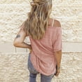 thumbnail image 3 of WIZUTIZ Womens Blouses up to 50% Off Trendy Retro Summer-Beach Tshirt V-Neck Ultra Soft Ladies Shirts Loose Fit Short Sleeve Blouse Tunics Comfy T-shirt Vintage Cotton Soft Solid Tee Tops Coffee M, 3 of 6