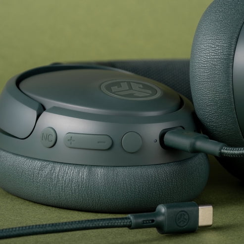 JLab JBuds Lux ANC Wireless Over-Ear Headphones, Bluetooth, 70 Hour Battery, Hybrid Active Noise Cancelling, Green (Sold Without Manufacturer Warranty)