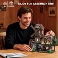 thumbnail image 6 of Wood Cabin Building Set with Light, Mechanical Farm House Building Block Toys with Rotating Windmill Waterwheel Castle Architecture Model Set 1436 Pcs, 6 of 8