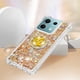 thumbnail image 5 of Funda para Xiaomi Redmi Note 13 5G con Brillo Líquido Flotante, Purpurina, Parachoques y Anillo Giratorio Soporte, 5 of 5