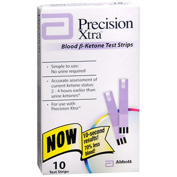 Precision Xtra Blood B-Ketone Test Strips, 10 Ct