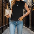 thumbnail image 2 of Women's Neck Knit Sweater Vest Sleeveless Ribbed Pullover Casual Summer Tank Top, 2 of 2