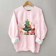 thumbnail image 3 of WXLWZYWL Merry Christmas Sweatshirt for Women Chritmas Letter Print Long Sleeve Shirt Crew Neck Xmas Bow Holiday Pullover Top, 3 of 3
