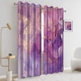 thumbnail image 2 of Dashan Purpled Gold Marble Blackout Curtains for Bedroom Living Room Decor Grommet Window Drapes 42x63 Inch,2 Panels, 2 of 7