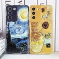 thumbnail image 2 of Funda de arte Van Gogh para Samsung Galaxy, S20 Plus, S21 FE, S22, S23 Ultra, A53, A52, A54, S24, girasoles, noche estrellada, cubierta estética, 2 of 4