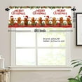 thumbnail image 3 of JOOCAR Road Pocket Polyester Window Valance Curtain Merry Christmas Gingerbread Men Design for Indoor Living Room Bedroom Kitchen Decoration 54x18 inch, 3 of 5