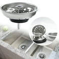 thumbnail image 6 of HIBIBUD 3 in 1 Kitchen Sink Drain Strainer Stopper with Basket,Plug Pop Up 304 Stainless Steel Anti-Clogging Stoppers Combo for Us Standard 3-1/2 inch Drain,Silver, 6 of 7