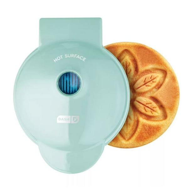 Dash Mini Flower Waffle Maker In Aqua