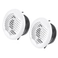 thumbnail image 1 of Unique Bargains 5 Inch Removable Screen Grille Cover Straight Louver Round Air Vent 2 Pack, 1 of 5