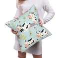 thumbnail image 6 of Bingfone Cute Cows Linen Throw Pillow Covers Cushion Case Pocket Button Vintage Farmhouse Pillowcase for Sofa Couch Bed 16"x16", 6 of 9