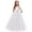 White, variant on TAIAOJING Toddler Dress Summer Baby Girls Performance Tutu Dress Girls Formal Princess Girl Flower Lace Wedding Clothes Child Bowknot Girls Outfits Beach Sundress 11-12 Years