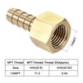 thumbnail image 3 of Uxcell Brass 5/16 Barbed x 1/4NPT Female Thread Barb Hose Fitting 2 Pack, 3 of 6