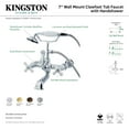 thumbnail image 2 of Wall-Mount Clawfoot Tub Faucet, Brushed Nickel, Tub Wall Mount CC549T8, 2 of 2