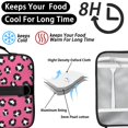 thumbnail image 3 of Black and Pink Leopard Print Insulated Lunch Bag with Shoulder Strap and Bottle Holder,Bento School Lunch Bag Box,11x9.5x3.5 Inches, 3 of 3