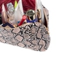 thumbnail image 3 of Luxouria Travel Checkered Makeup Bag Designer Leather Cosmetics Organizer, 3 of 7