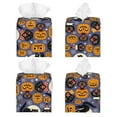 thumbnail image 2 of Goofa Spooky Cats And Halloween Pumpkins Tissue Box Cover PVC Leather Tissue Holder Square Facial Tissue Case Facial Paper Organizer Dispenser for Bathroom, Vanity Countertop, 2 of 8
