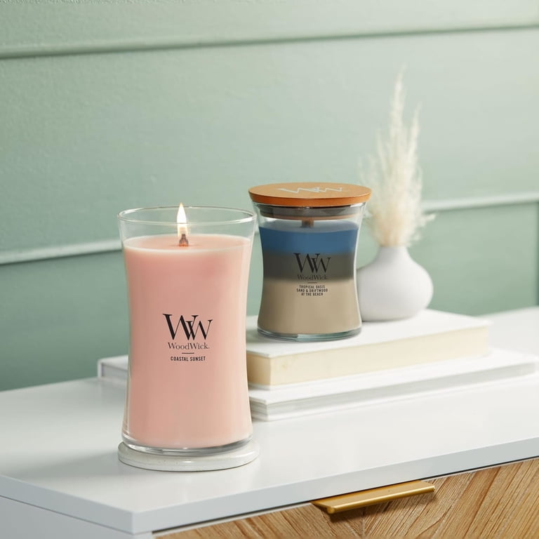 WoodWick Coastal Sunset Sea Salt - Large Hourglass Candle with