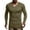 Army Green, variant on KTMKH Men's Autumn And Winter Casual Base Solid Color V Neck Long-Sleeved Shirt