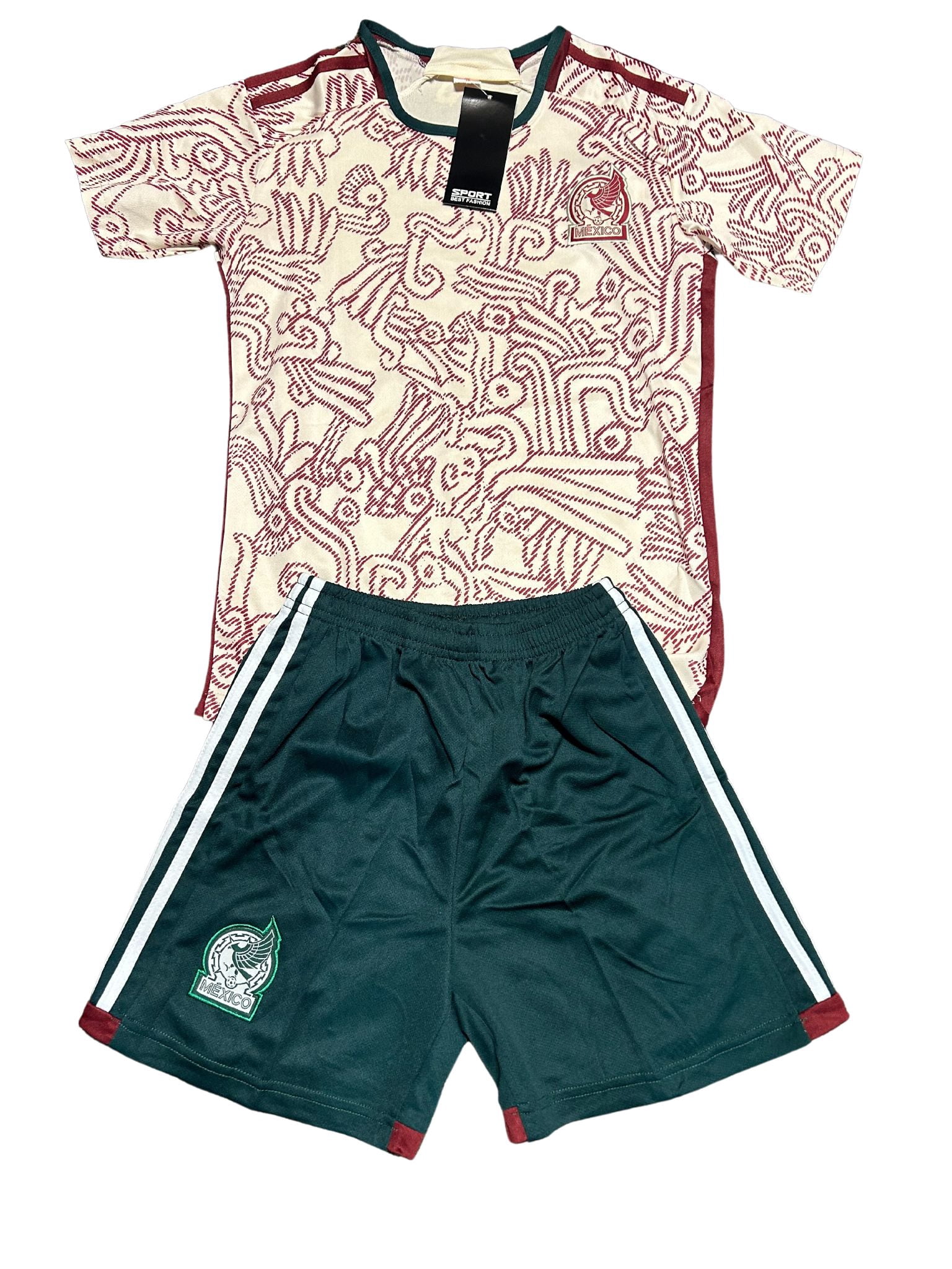GS Soccer Mexico White Away Kid/Youth Soccer Set- Size 2T