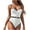 White, variant on Puntoco Swimsuit for women 2025 Clearance Women's Belted Comfortable Swimsuit Fashion Bikini Swimsuit White 16-18(XL)