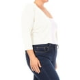 thumbnail image 2 of Women's Plus Size Long Sleeves Lightweight Open Solid Sweater Bolero Cardigan S-3XL, 2 of 5
