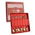 thumbnail image 4 of Xmas Cutlery Kits Stirring Spoon Multipurpose Christmas Forks and Spoons Set for 6pcs Star Type, 4 of 9