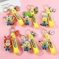thumbnail image 2 of Llavero Kawaii de Minions, modelo de juguetes de dibujos animados, colgante de silicona, accesorios de llavero de mochila de coche del zodiaco chino, Cosplay, 2 of 5