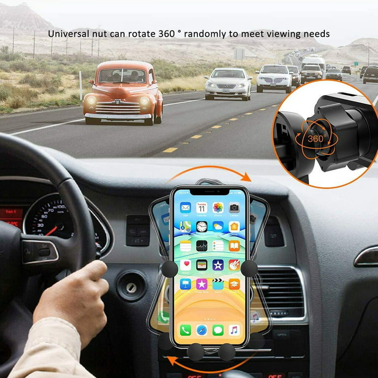 Odds variabel Løft dig op 1 pcs Car Phone Mount, Gravity Car Mount, Automatic Locking Universal Air  Vent GPS Cell Phone Holder for Car Compatible with iPhone 11 Pro/Pro  Max/11/XR/X/8/7/6s/5s, Samsung, Google and More phones - Walmart.com